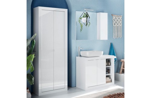 Visoka kopalniška omara z 2 vrati 70x188 cm BASIC 439015-20