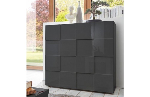 Visoka moderna omarica s 2 vrati 121x111 cm DAMA 202308-04