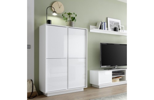 Visoka moderna omarica z 4 vrati, h145 cm - ICE 209000-04