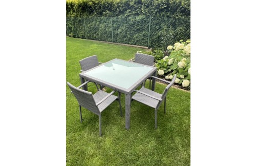 Vrtna jedilna garnitura ECCELLENTE (siva)