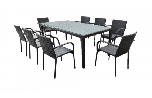 Vrtna jedilna garnitura SOTTILE (črna)