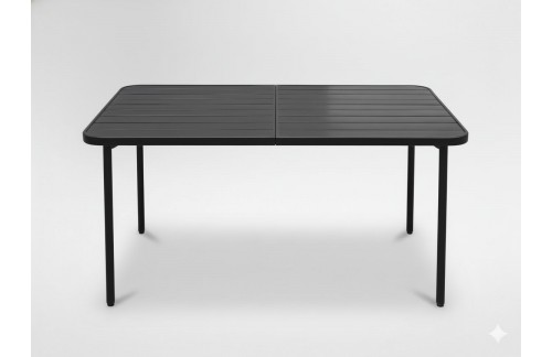 Vrtna miza Taris (pravokotna, temno siva, 140 x 80 cm)