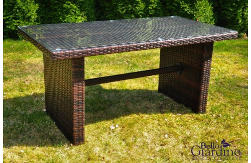 Vrtna miza TERRANA 140x70x65 (temno rjava)