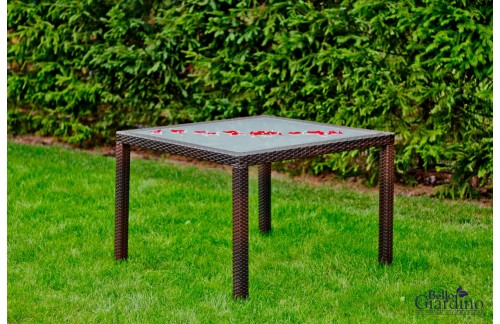 Vrtna miza TERROSA 100x100 cm (rjava)