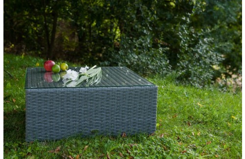 Vrtna mizica Zelora 70x70x30 cm (siva)