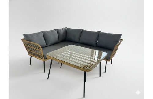 Vrtni kotni set Narela (siv)