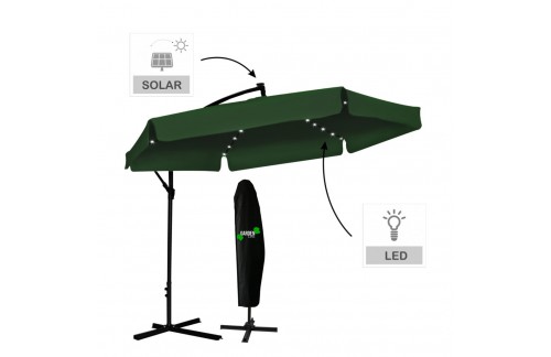 Vrtni senčnik z LED Teravo (ZELENA)
