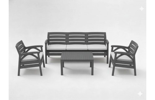 Vrtni set Santana (antracit/bež)