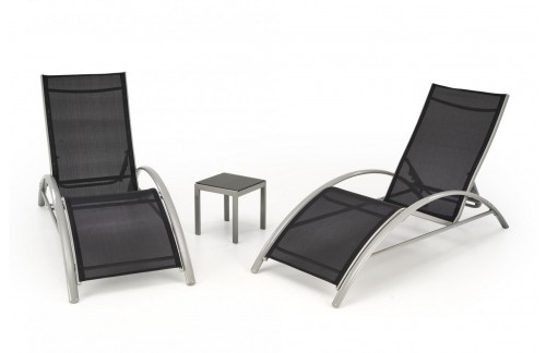 Vrtni set z 2 ležalnikoma in mizico Maril