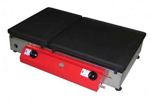 Namizni plinski žar 65x40 z LTŽ ploščo z dvema gorilnikoma