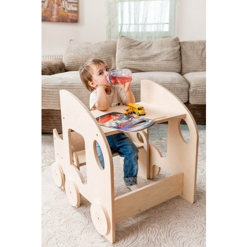 MONTESSORI MIZICA S STOLČKOM (NATUR)