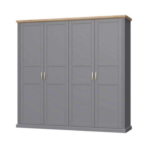 4-DELNA GARDEROBNA OMARA KALLA TARA-GRAFIT