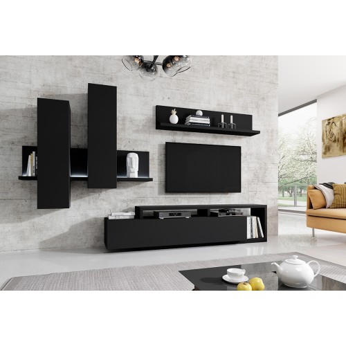 DNEVNI REGAL LUCY - ČRNA SUPERMAT