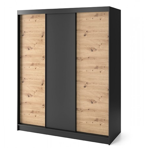 GARDEROBNA OMARA ESVILLE Z DRSNIMI VRATI - 180 CM