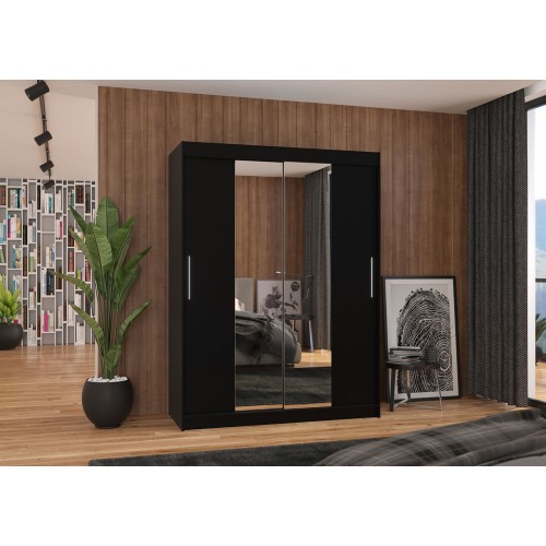 Garderobna omara z drsnimi vrati Iness (150 cm)