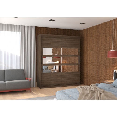 Garderobna omara z drsnimi vrati Toledo (180 cm)