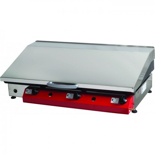 Namizni plinski žar Gorenc, 80×40, Fe plošča 5mm, tri gorilniki in pokrov 