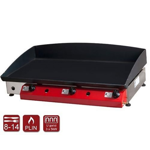 Plinski žar Gorenc, 80 x 40, Fe plošča 5mm, trije gorilniki, brez nog