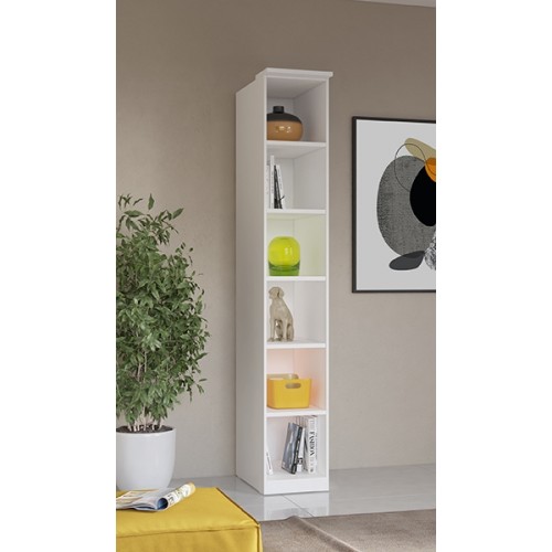 KNJIŽNA POLICA OPTIMA - BELA VISOK SIJAJ