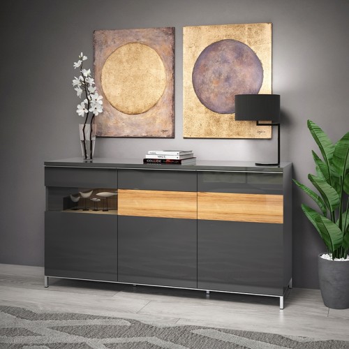 KOMODA RADDA ONYX Z OSVETLITVIJO