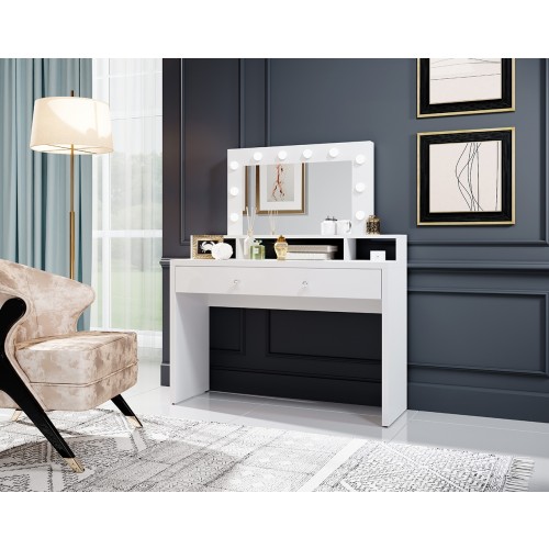 KOZMETIČNA MIZA ARIA - BELA