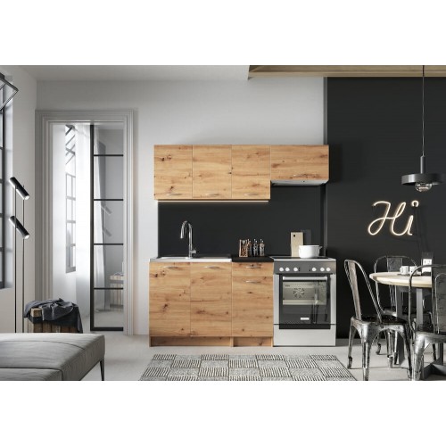 MINI KUHINJA MELA 1,2/1,8 M – ARTISAN HRAST 