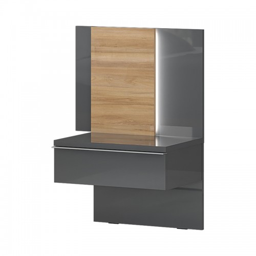 ELEGANTNA NOČNA OMARICA KALLA ONYX Z OSVETLITVIJO