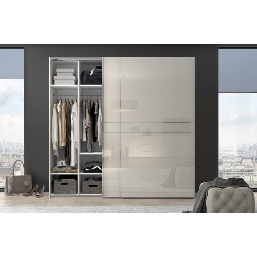 GARDEROBNA OMARA PIANO Z DRSNIMI VRATI 230 cm (VEČ BARV)