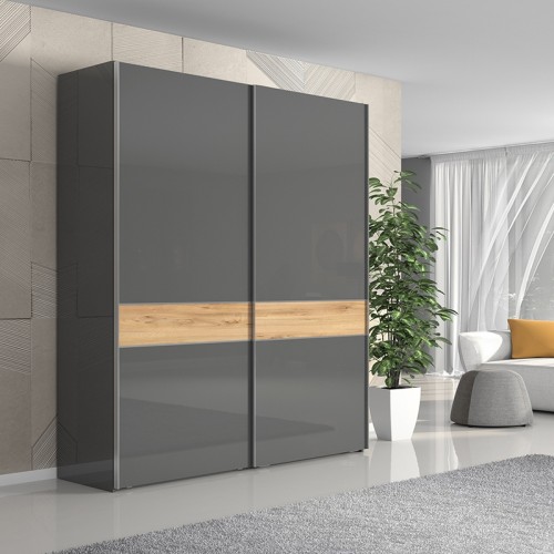 OMARA Z DRSNIMI VRATI KALLA ONYX 180 CM 