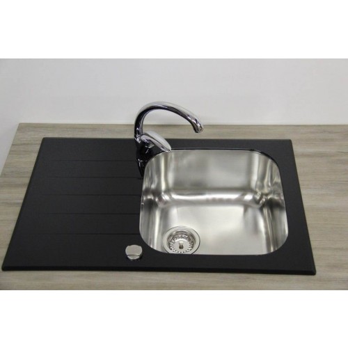 STEKLENO KORITO S LINE 800x500 (400) - ČRNA