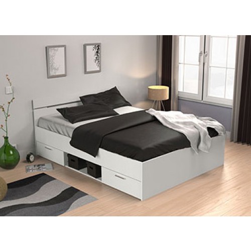 Postelja Michigan 140x200 - bela