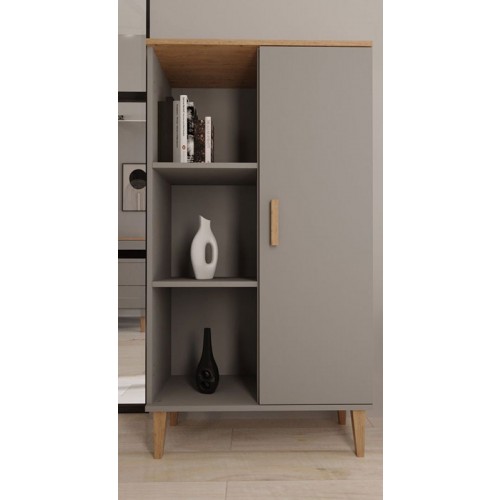 VITRINA DENVER - SIVA/HRAST