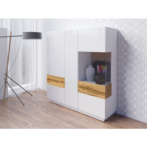 VITRINA STOCKHOLM BELA/HRAST