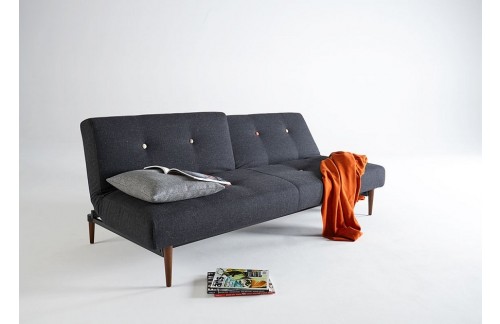 Kavč FIFTYNINE SOFA BED s temno stileto lesenimi nogicami