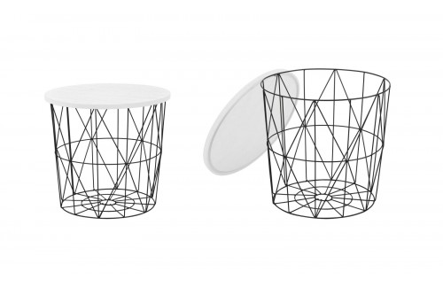 Klubska mizica Dorn (VEČ BARV)-bela