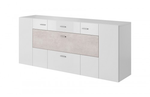 Komoda BEAUTY - Bela/Beton 