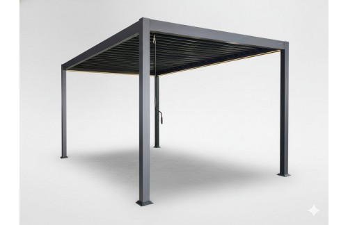 Bioklimatska pergola Neris (LED, antracit, 3 x 4 m)
