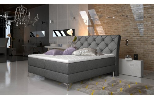 Boxspring postelja Adel v glamur slogu