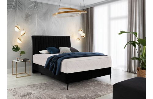 Boxspring postelja Blanca z oblazinjenim vzglavjem