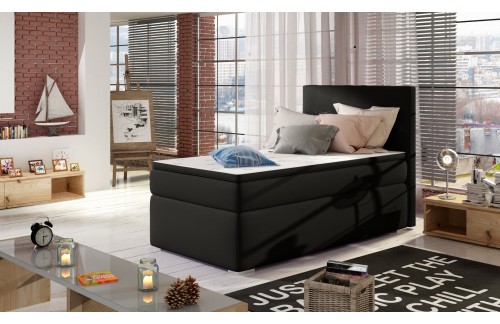 Boxspring postelja Rocco 90x200 z udobnim ležiščem in shranjevalnim prostorom