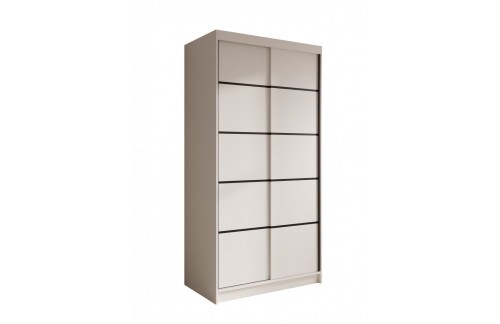 Drsna garderobna omara Verto, 100 cm - BELA
