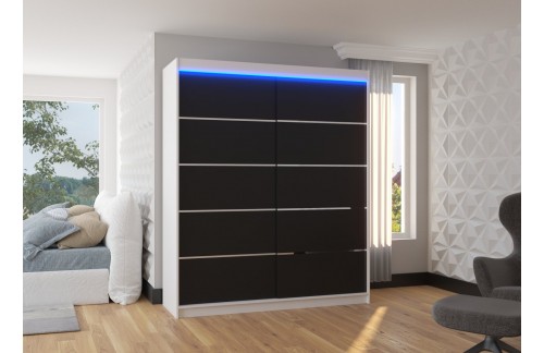 Drsna omara SPECTRA z LED osvetlitvijo, 180 cm (več barv)