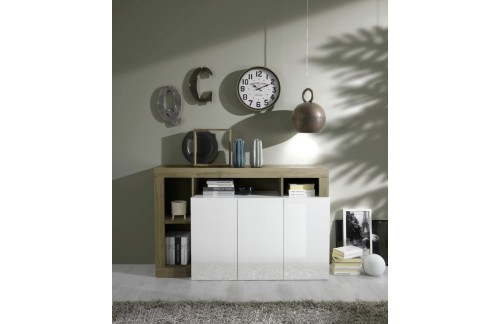 Elegantna bela komoda s 3 vrati HAMBURG 209030-05K