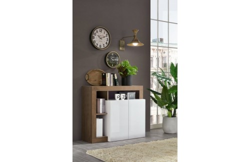 Elegantna bela komoda z 2 vrati HAMBURG 209030-02MR