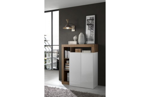 Elegantna bela komoda z dvojnimi vrati HAMBURG 209030-04MR