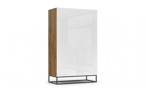 GARDEROBNA OMARA AVORIO - HRAST/BELA VISOKI SIJAJ