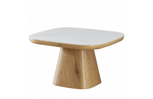 Klubska mizica BODEN (bela/rjava)