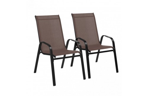 Komplet 2 vrtnih stolov Rjavko