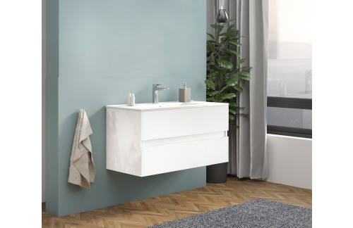 KOPALNIŠKI BLOK EASY 100 cm (BELA VISOKI SIJAJ) - BREZ OGLEDALA