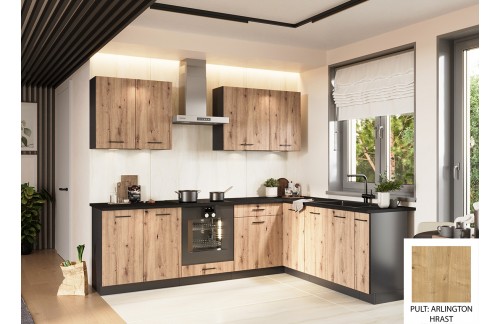 KOTNI KUHINJSKI SESTAV ANIKA 200 X 260 CM - ARTISAN HRAST-Arlington hrast